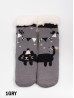 Indoor  Anti-Slippery Slipper Socks W/ Party Cat Design