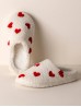 Soft Plush Heart Fuzzy Indoor Slippers (5 Pairs)