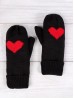 Heart Patterned Mittens