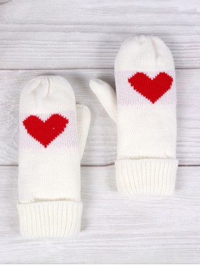 Heart Patterned Mittens