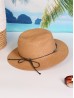 Wide Brim Summer Hat W/ Decorative Beads and Bow