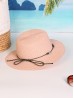 Wide Brim Summer Hat W/ Decorative Beads and Bow