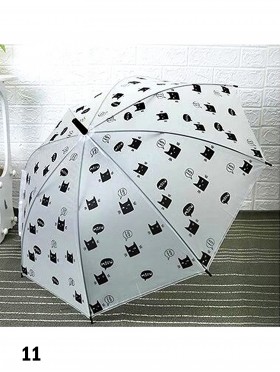 Matte Clear Cat Pattern Manual Umbrella