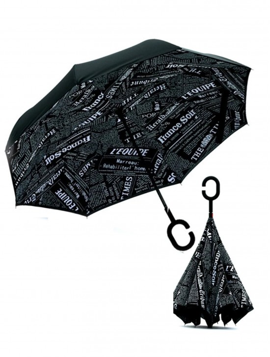 Textile Print Double Layer Automatic Inverted Umbrellas