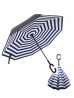 Striped Print Double Layer Automatic Inverted Umbrellas