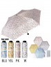 Floral Semi-Automatic Triple Folding Umbrella