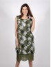 Leaf Printed Layered Shift Dress