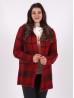 Plaid Fuzzy Knit Cardigan