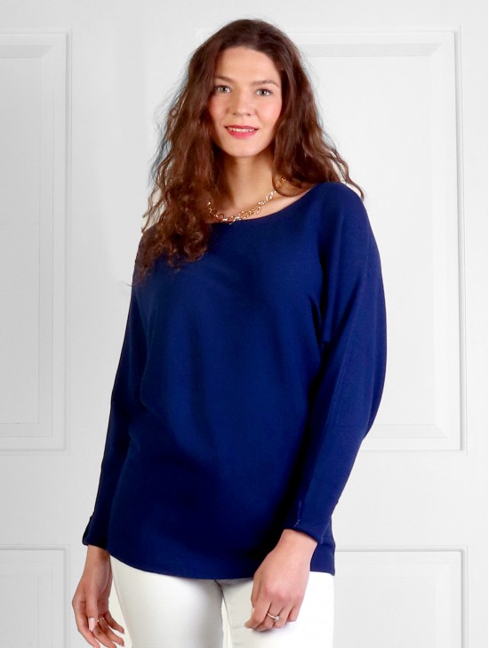 Long Bat Sleeves Pullover Loose Top