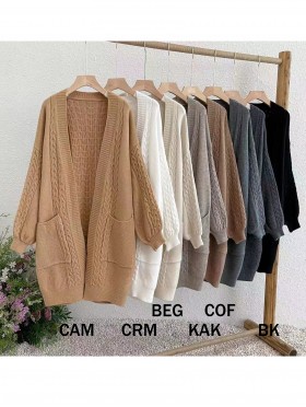 Solid Color Knitted Cardigan