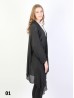 Solid Long-Sleeved Maxi Cardigan