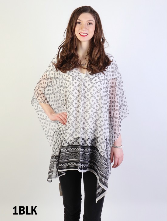 Reversible Pearl Chiffon Top with Chain Detailing