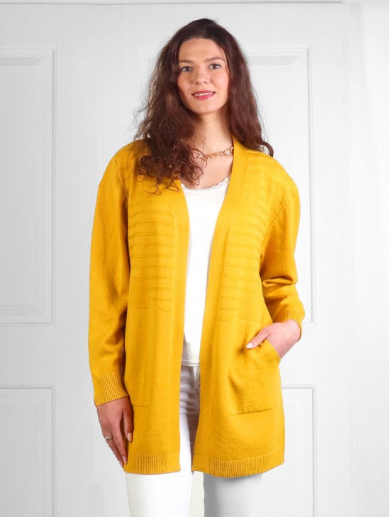 Solid Color Knitted Cardigan