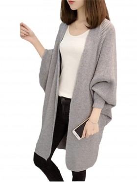 Solid Color Knitted Cardigan