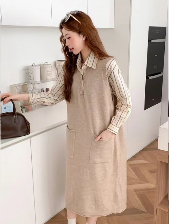 V-neck Sleeveless Loose Sweater Women's Dress