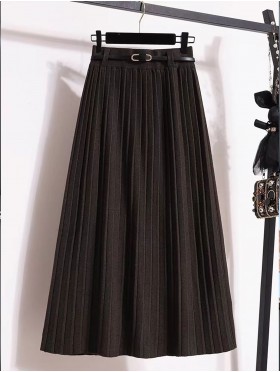 Cashmere  Stretchy Knitted Skirt W/ matching removable belt