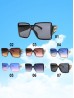 Oversized Gradient Sunglasses W/ Circle Design