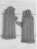 Double Layered Cable Knit Vertical Touch Screen Glove