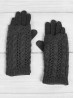 Double Layered Cable Knit Touch Screen Glove