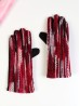 Color Pattern Stitch Touch Screen Gloves 