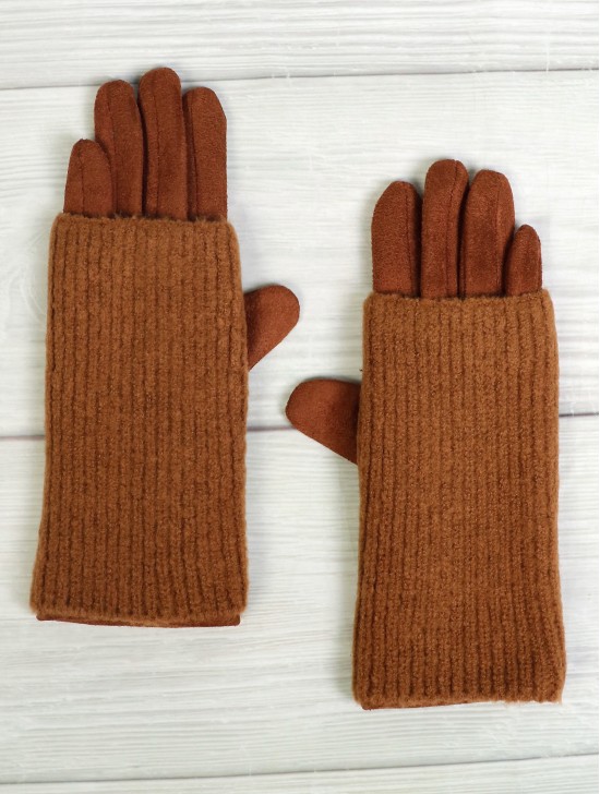 Knitted Double Layer Touch Screen Glove (3 ways to wear)