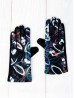 Color Pattern Stitch Touch Screen Gloves 