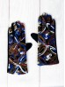 Color Pattern Stitch Touch Screen Gloves 