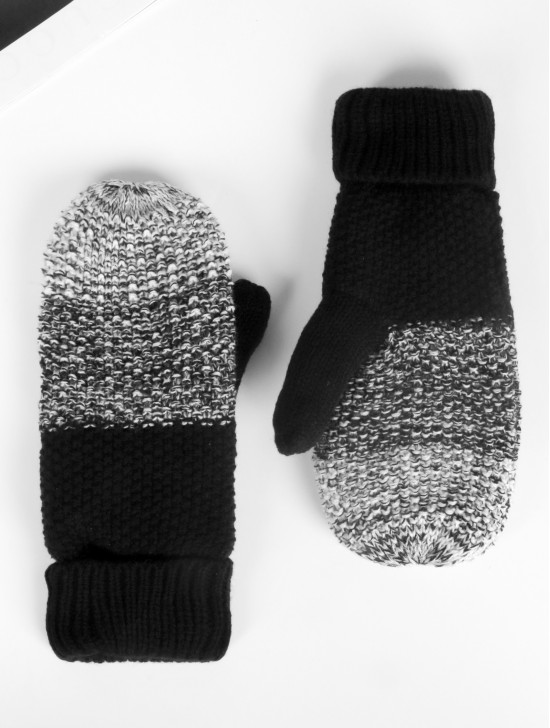 Knitted Double Layer Camp Mittens W/ Gradient 