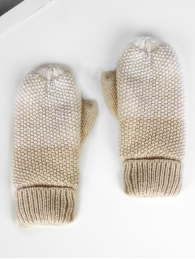 Knitted Double Layer Camp Mittens W/ Gradient 