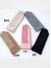 Fashion Touch Screen Gloves with Faux Fur Trim and Button 