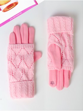 Cable Knitted Double Layered Gloves (3 ways to wear)