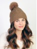  Soft Diamond Knitted Hat with Plush Pom Pom (Plush Inside)