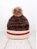 Knitted Camp Hat W/ Removable Pom Pom