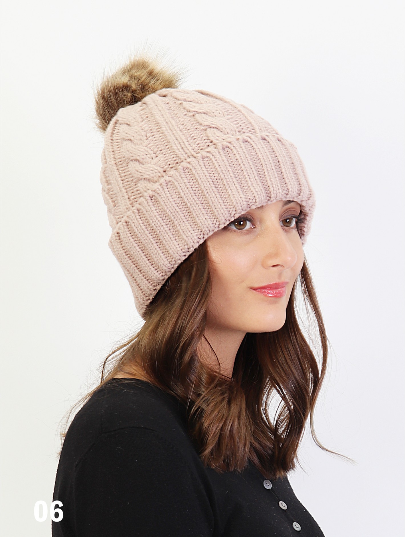 hat with removable pom pom