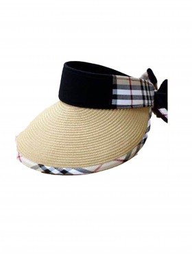 Plaid Printed Sun Visor Hat