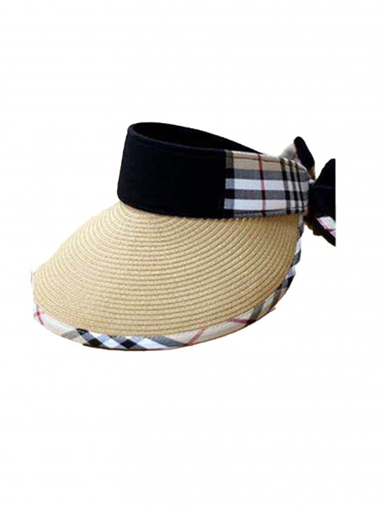 Plaid Printed Sun Visor Hat