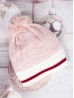 Knitted Double Layer Camp Hat W/Pompom 