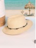 Wide Brim Summer Hat W/ Decorative Beads and Bow