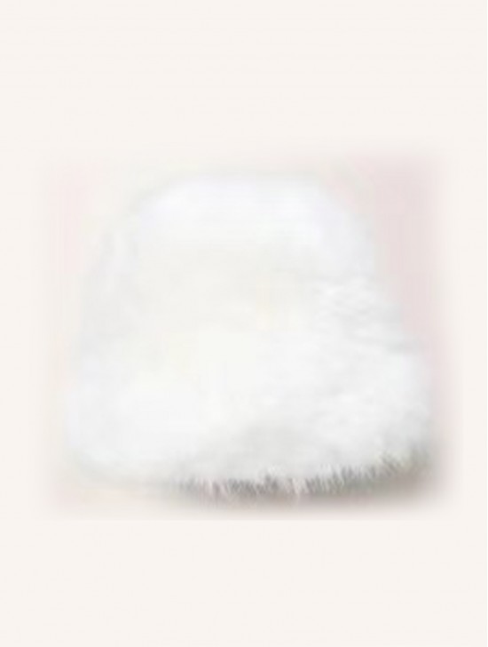 Solid Colour Fuzzy Hat with Brim