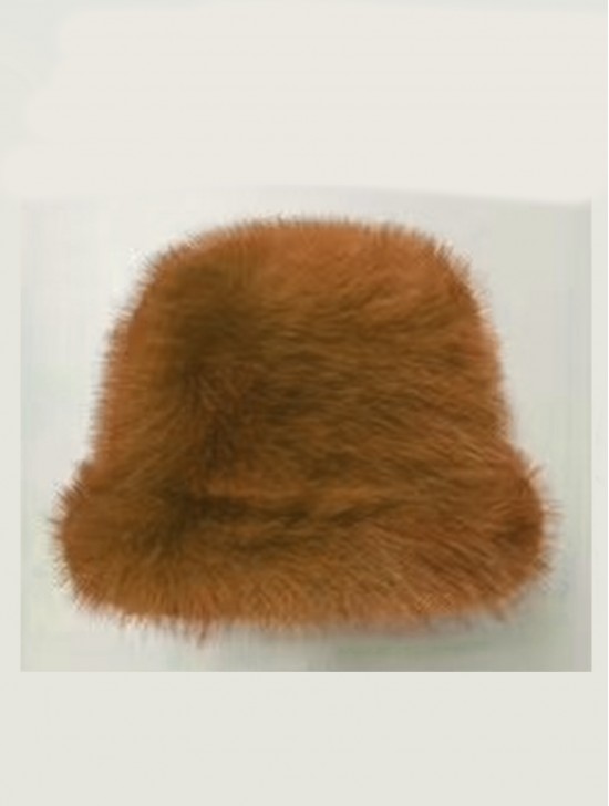 Solid Colour Fuzzy Hat with Brim