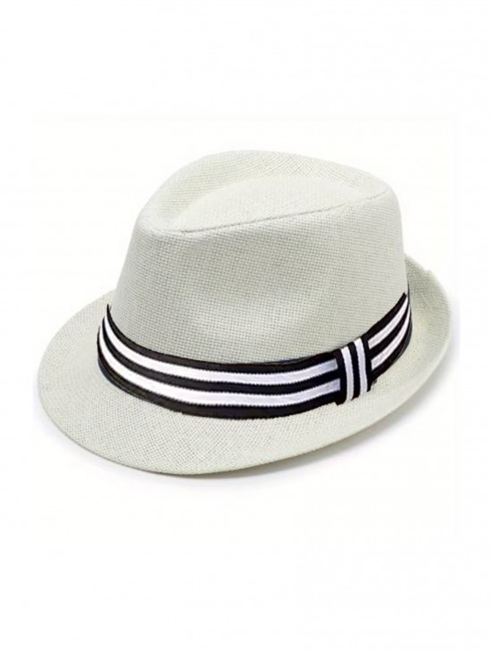 Unisex Fedora Hat W/ Striped Band