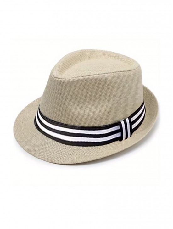 Unisex Fedora Hat W/ Striped Band