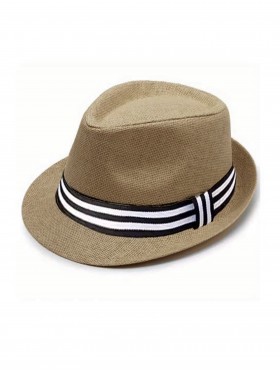 Unisex Fedora Hat W/ Striped Band