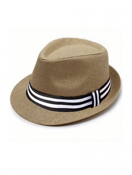 Unisex Fedora Hat W/ Striped Band