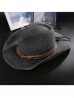 Summer Cow Boy Hat W/ Leather Buckle Strap