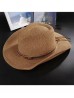 Summer Cow Boy Hat W/ Leather Buckle Strap