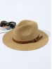 Summer Fedora Hat W/ Leather Buckle Strap