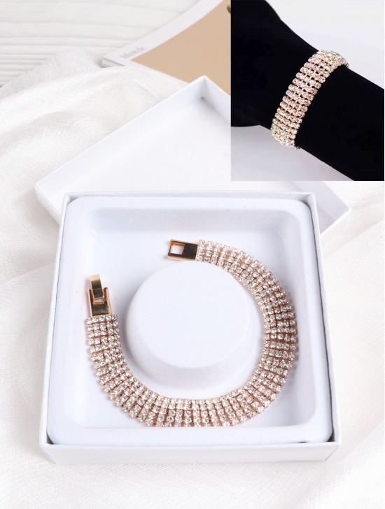 Sparkle Rhinestone Alloy Bracelet 