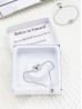 "Believe in Yourself" Adjustable heart Rhinestone Stretch Bracelet with Gift Box