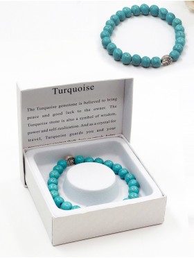 Turquoise Blessing Bead Bracelets with Gift Box 
